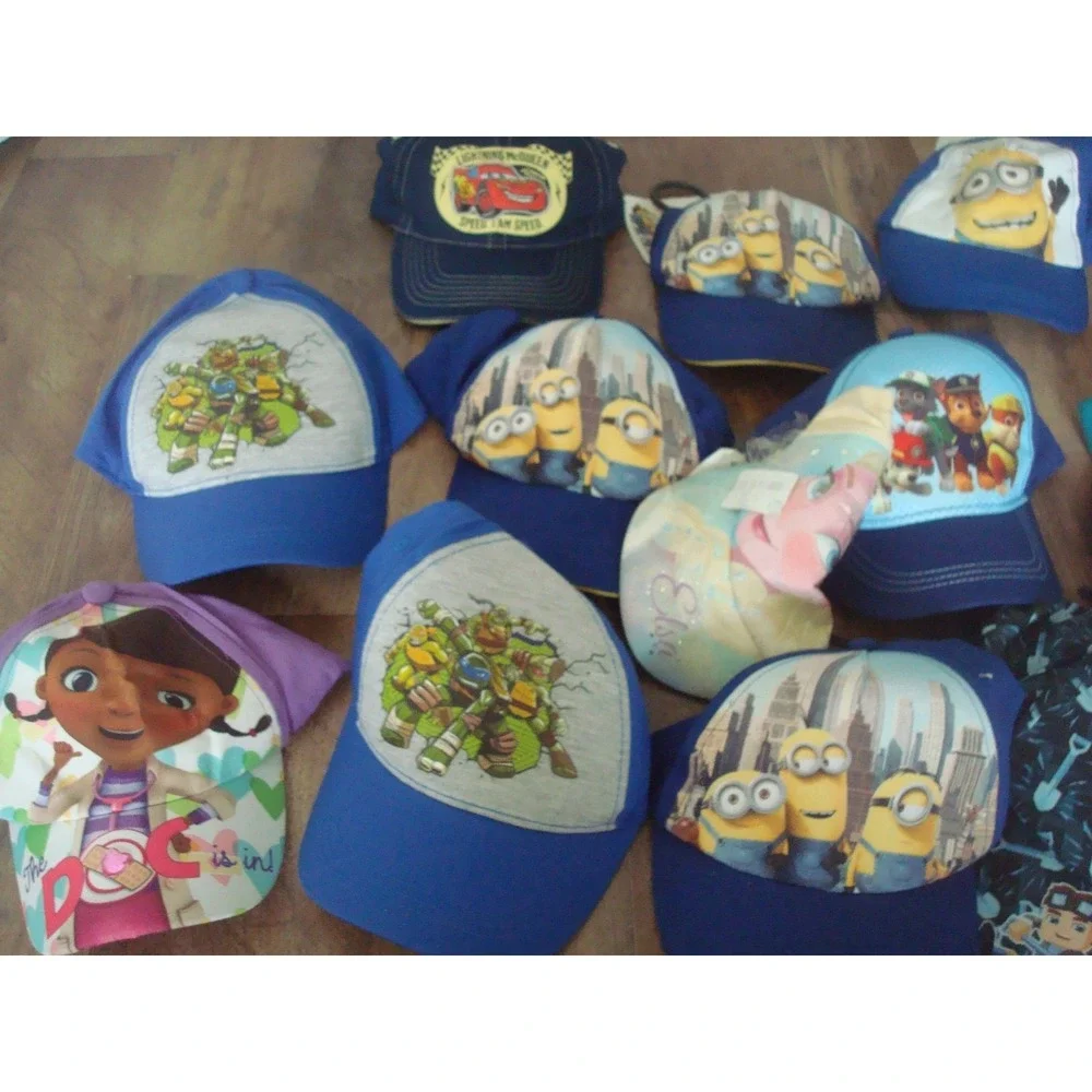 16HAT‎ LOT DISNEY MINIONS PAW PATROL BUNDLE CAP HAT 90S VINTAGE 00S Y2K M1